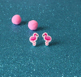 Flamingo earrings