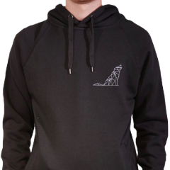 Simple wolf Charcoal hoodie